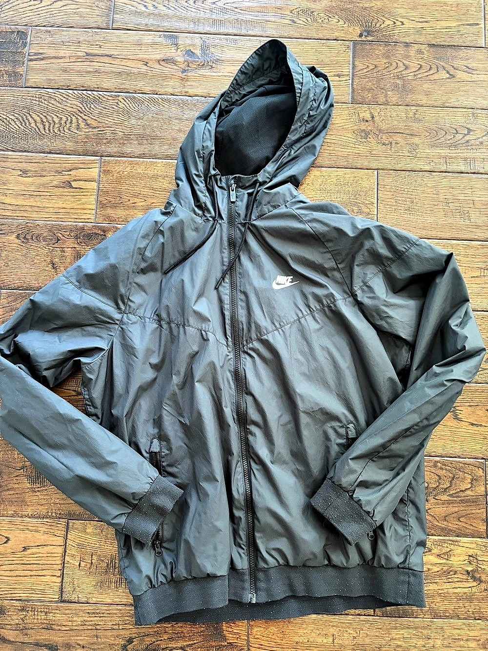 Nike Windrunner Hooded Jacket Men’s Large Dark Gray Charcoal